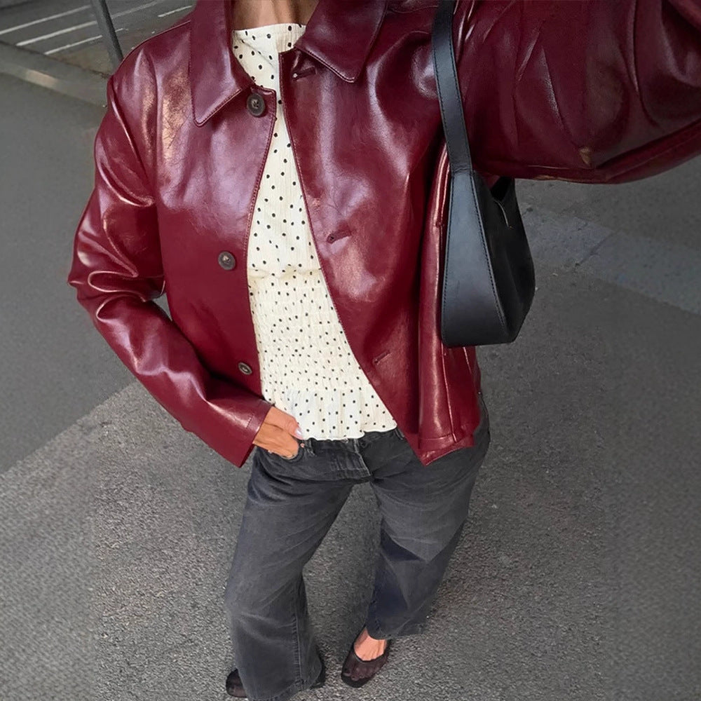 Damer konstläderjacka med elegant passform Mirla-Eva Jonsson