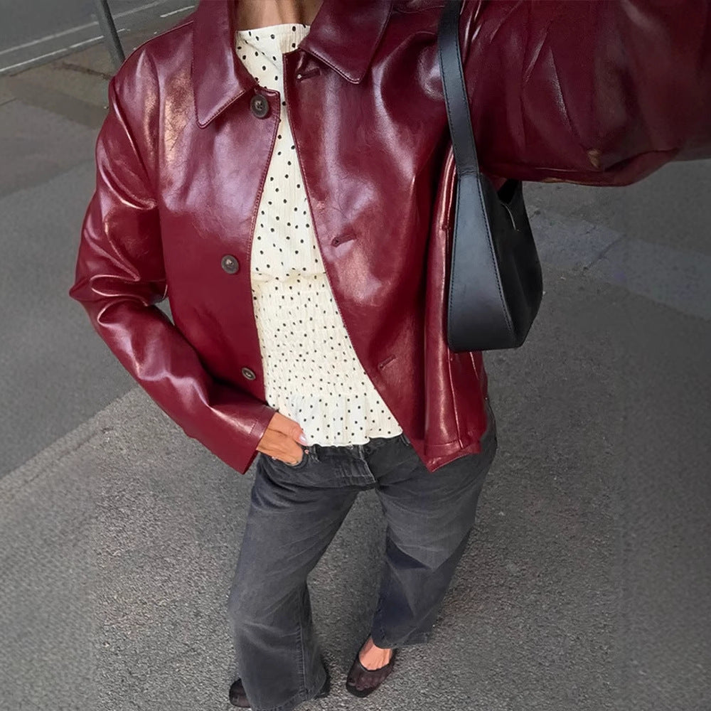 Damer konstläderjacka med elegant passform Mirla-Eva Jonsson