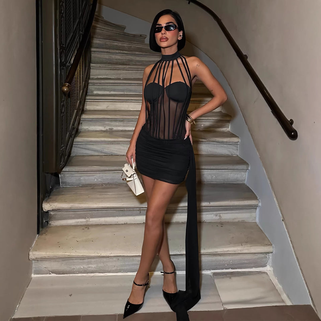Damer korsett med transparenta detaljer och förförisk springdesign Mirla-Eva Jonsson