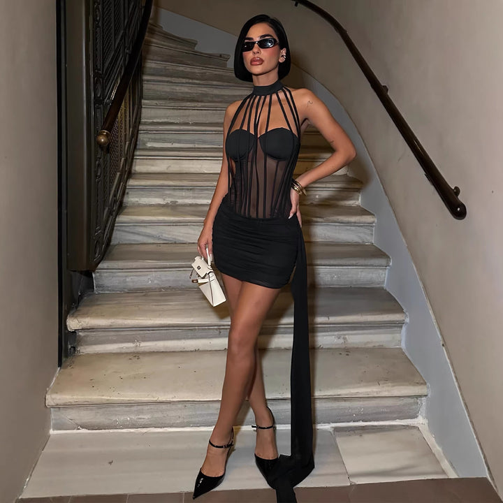 Damer korsett med transparenta detaljer och förförisk springdesign Mirla-Eva Jonsson
