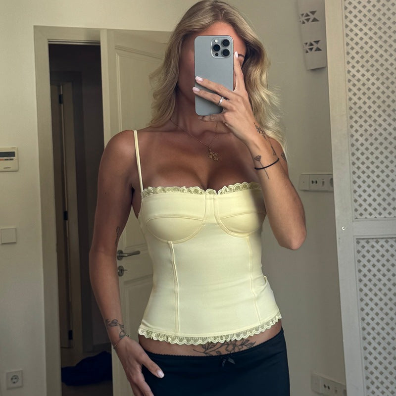 Damer korsettöverdel med spetsdetaljer Mirla-Eva Jonsson