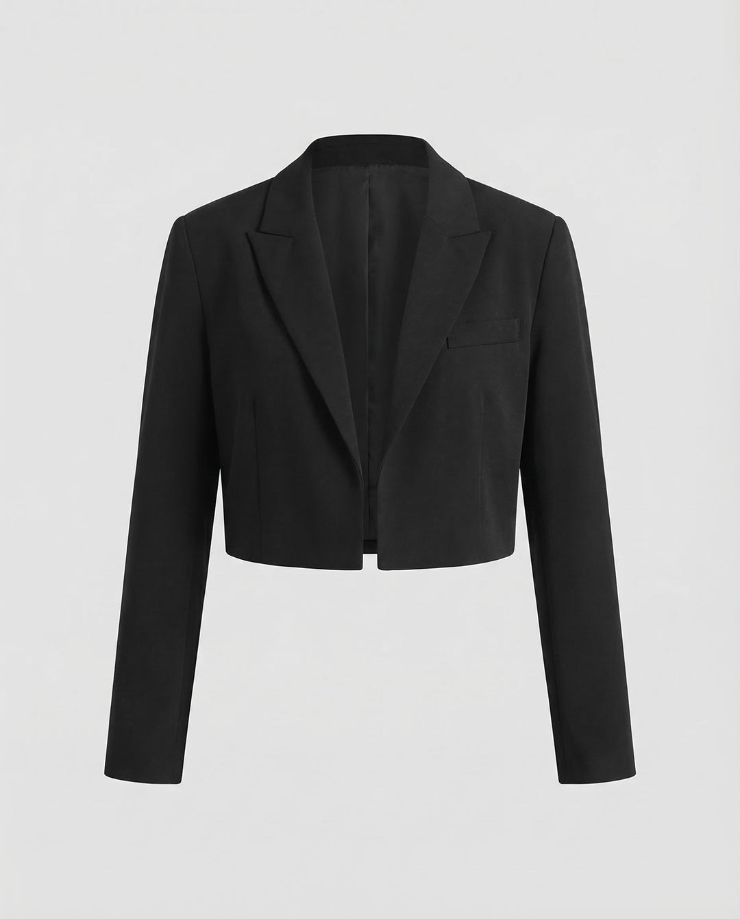 Damer kort skuren blazer med slagkrage-Eva Jonsson