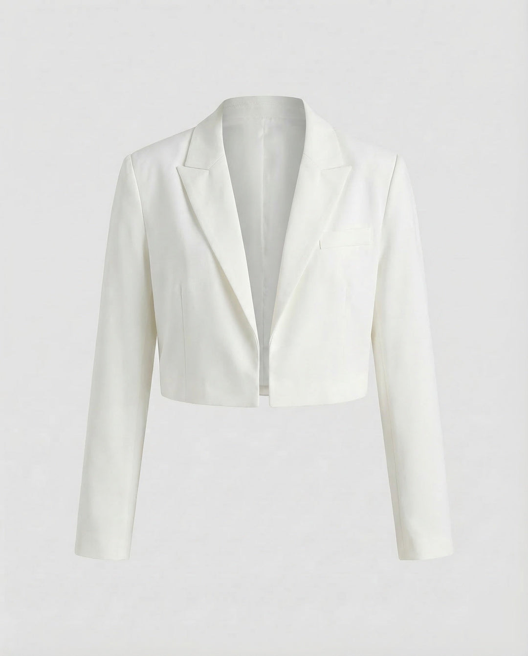 Damer kort skuren blazer med slagkrage-Eva Jonsson