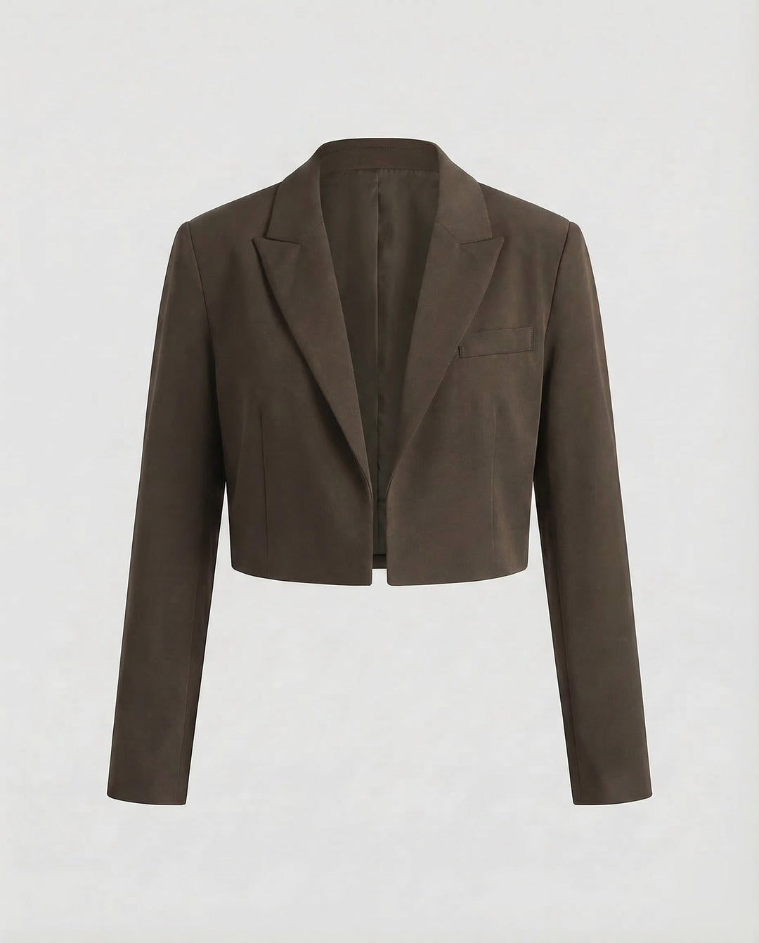 Damer kort skuren blazer med slagkrage-Eva Jonsson