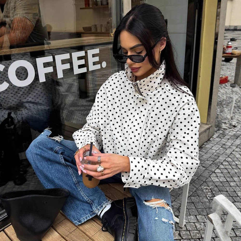 Damer korta byxor med prickar och hög midja Eva Jonsson-Eva Jonsson