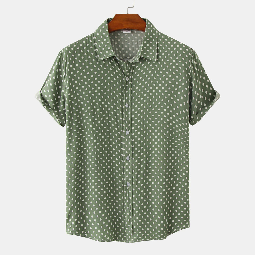 Damer kortärmad blus i modern polka-dots-design med luftig passform Eva Jonsson-Eva Jonsson