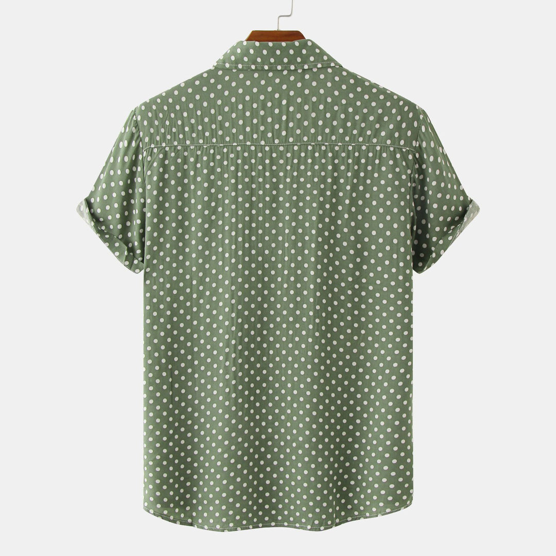 Damer kortärmad blus i modern polka-dots-design med luftig passform Eva Jonsson-Eva Jonsson