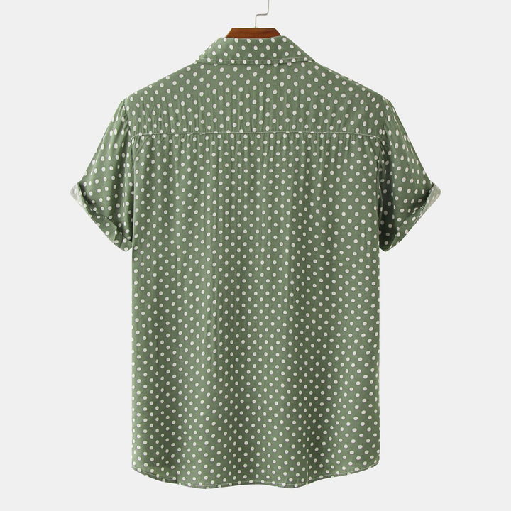 Damer kortärmad blus i modern polka-dots-design med luftig passform Eva Jonsson-Eva Jonsson