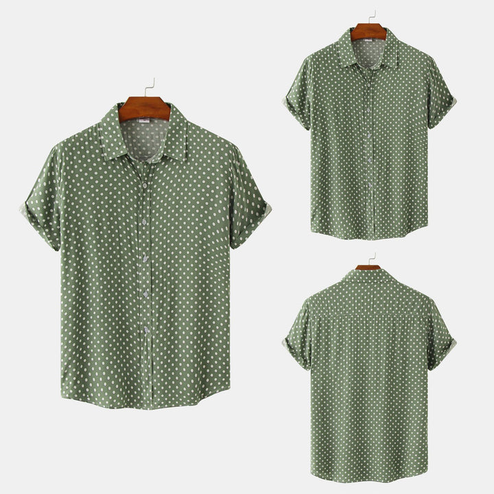 Damer kortärmad blus i modern polka-dots-design med luftig passform Eva Jonsson-Eva Jonsson