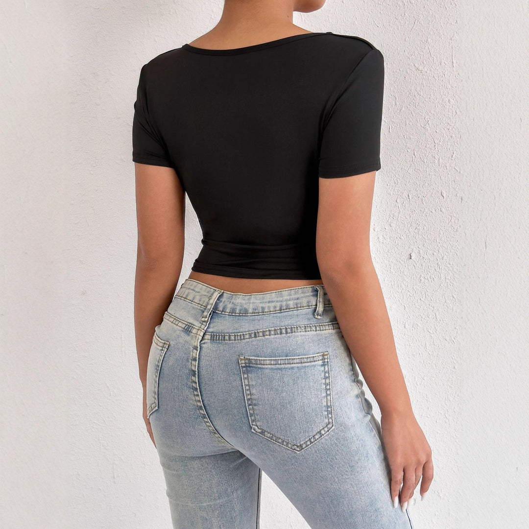 Damer kortärmad bodycon topp Mirla-Eva Jonsson