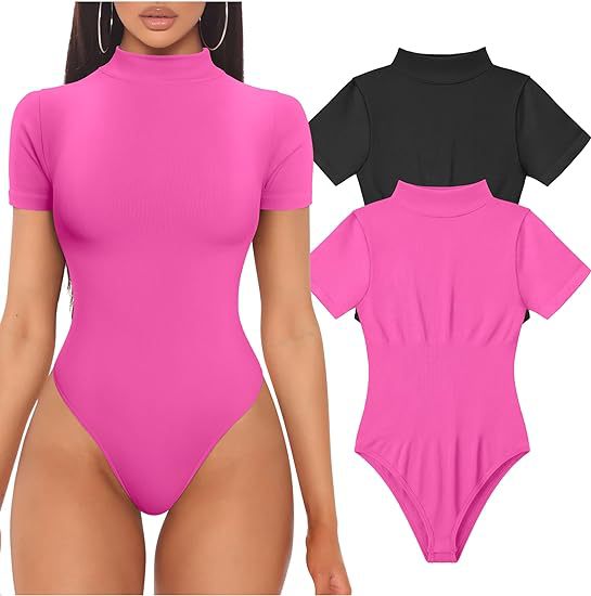 Damer kortärmad bodysuit med hög krage Mirla-Eva Jonsson