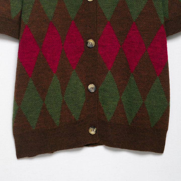 Damer kortärmad jacquard-cardigan Mirla-Eva Jonsson