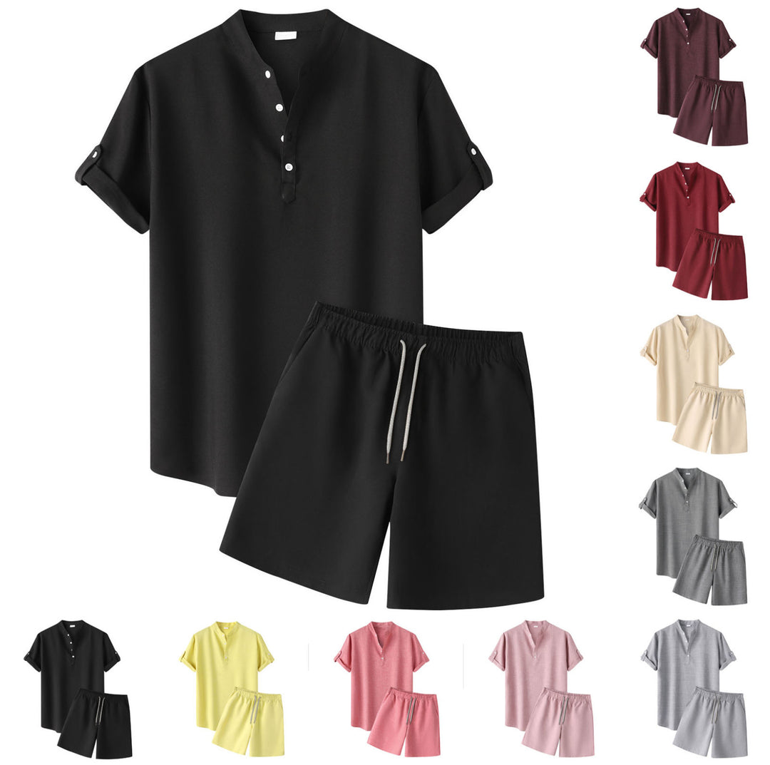 Damer kortärmad pyjamas-set i andningsbart tyg med elastisk midja Mirla-Eva Jonsson