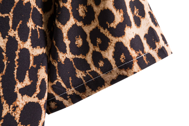 Damer kortärmad skjorta i leopardmönster Mirla-Eva Jonsson