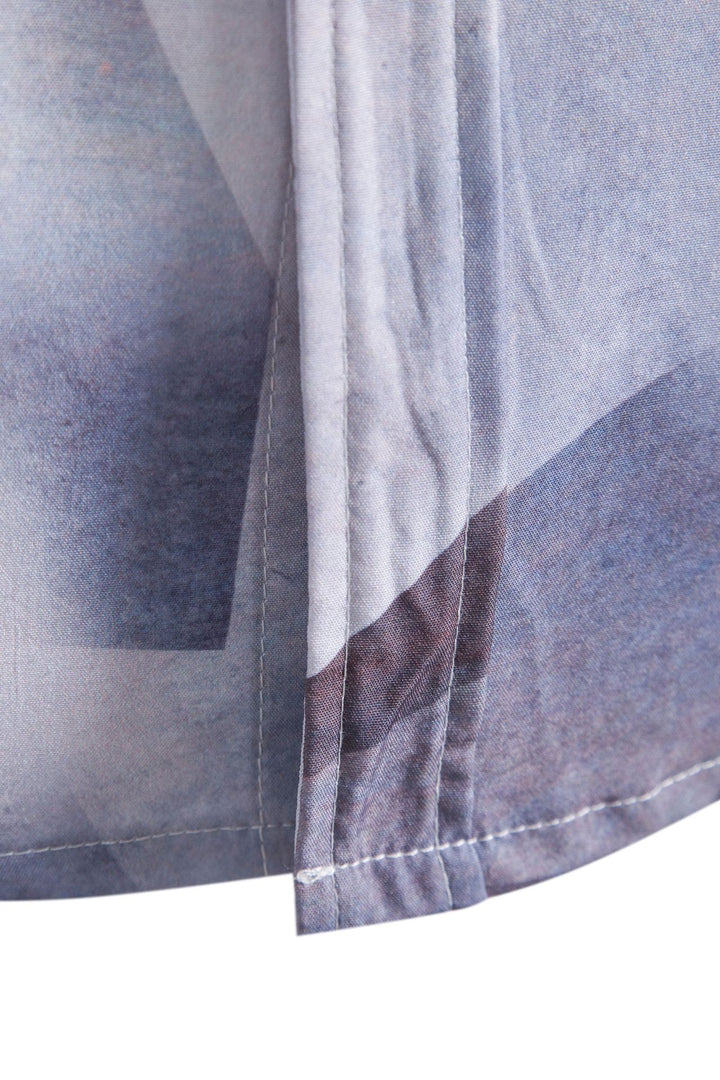 Damer kortärmad skjorta med kreativ geometrisk design och lös passform Mirla-Eva Jonsson