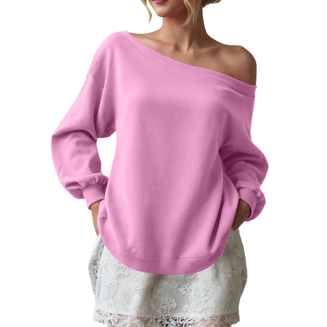 Damer kreativ oversized sweatshirt med axeldetaljer Eva Jonsson-Eva Jonsson