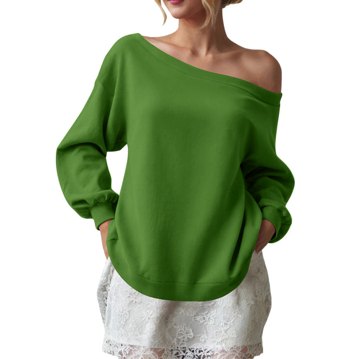 Damer kreativ oversized sweatshirt med axeldetaljer Eva Jonsson-Eva Jonsson