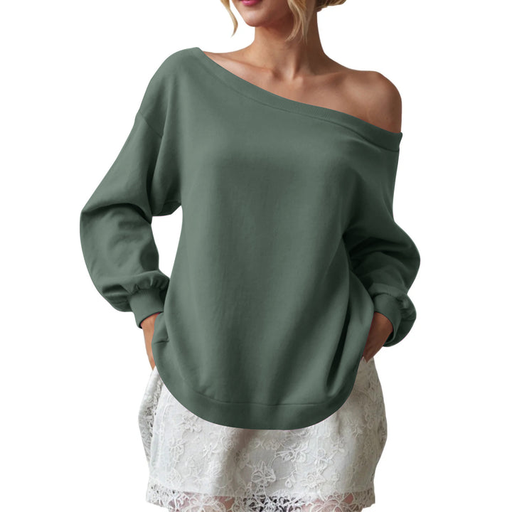 Damer kreativ oversized sweatshirt med axeldetaljer Eva Jonsson-Eva Jonsson