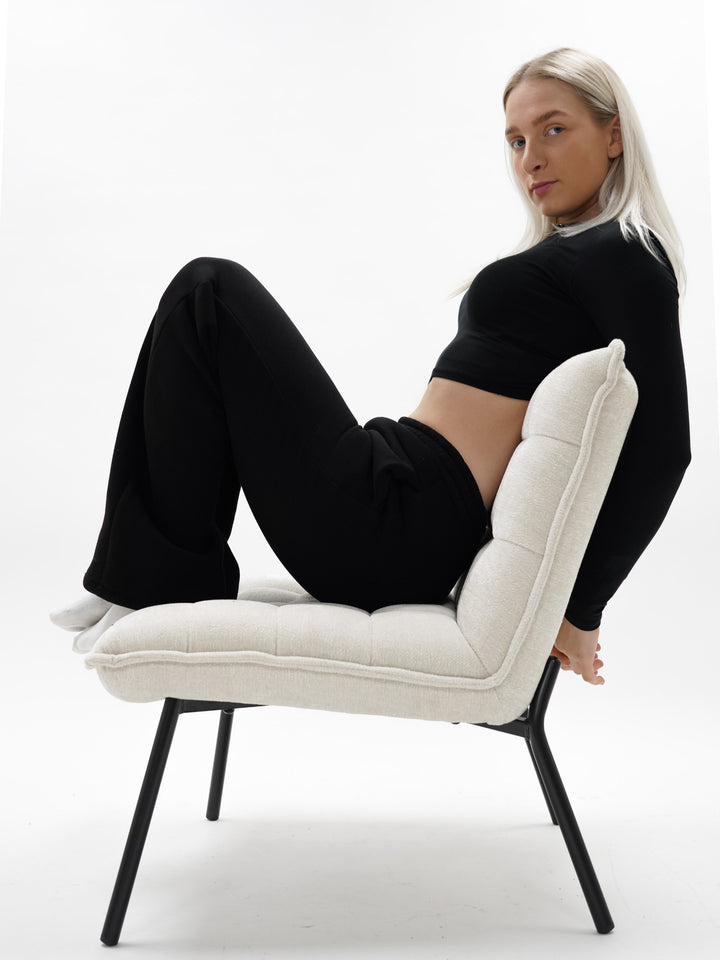 Damer kroppsnära långärmad tröja och bekväma sweatshirtbyxor Set Mirla-Eva Jonsson