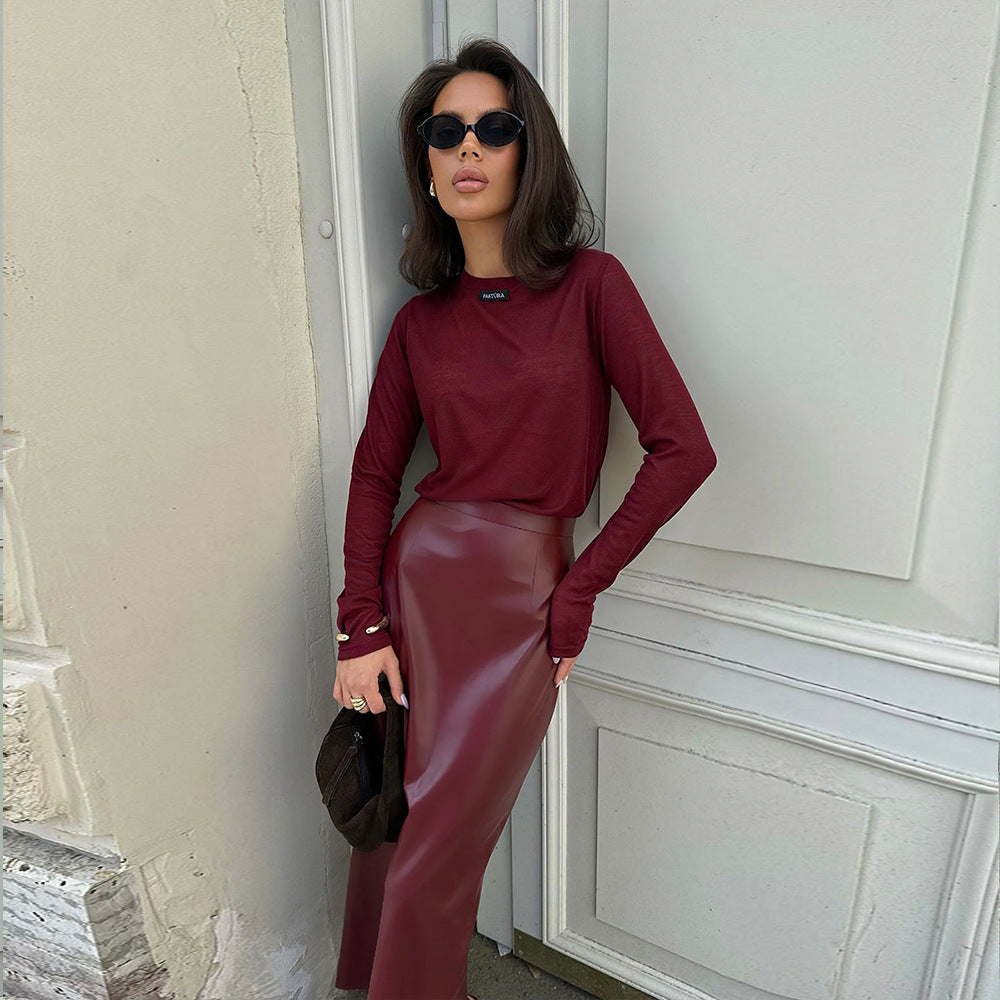 Damer läderkjol Mirla-Eva Jonsson