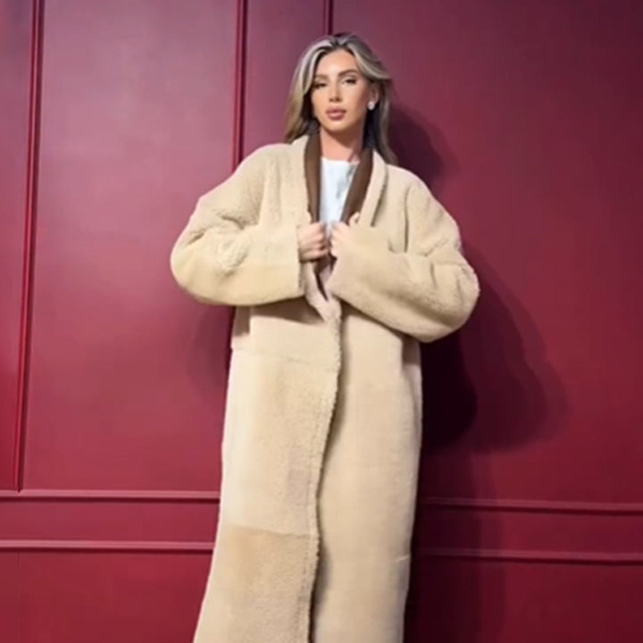 Damer lång, fodrad trenchcoatjacka Eva Jonsson-Eva Jonsson