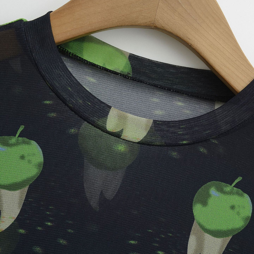 Damer långärmad T-shirt med grafisk tryck Mirla-Eva Jonsson