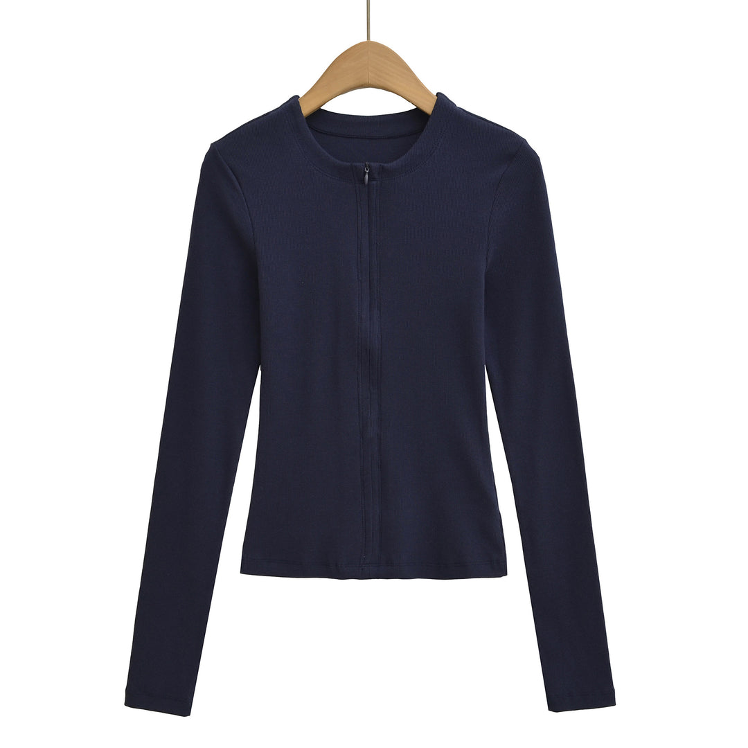 Damer långärmad zip-top Mirla-Eva Jonsson