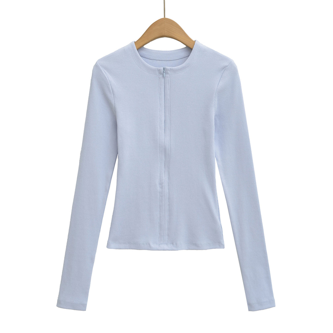 Damer långärmad zip-top Mirla-Eva Jonsson