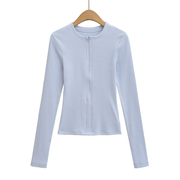 Damer långärmad zip-top Mirla-Eva Jonsson