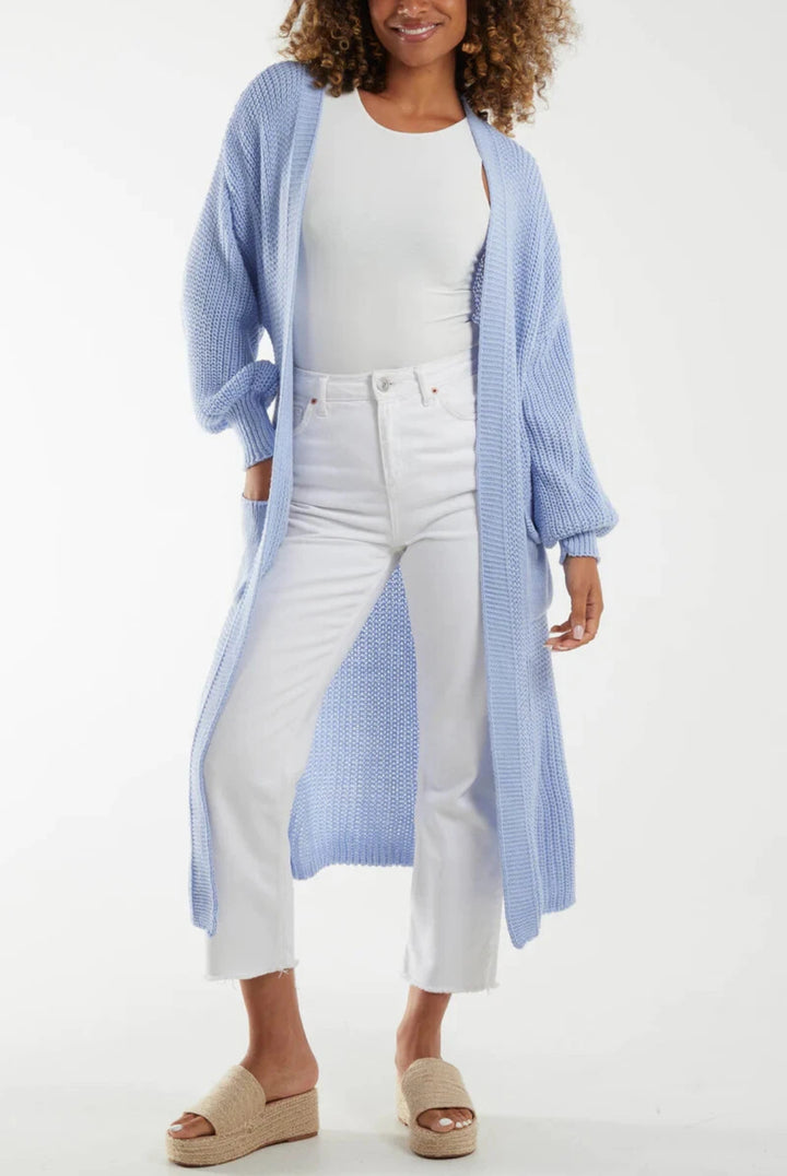 Damer långstrickjacka med avslappnad oversized passform och voluminösa ärmar Eva Jonsson-Eva Jonsson