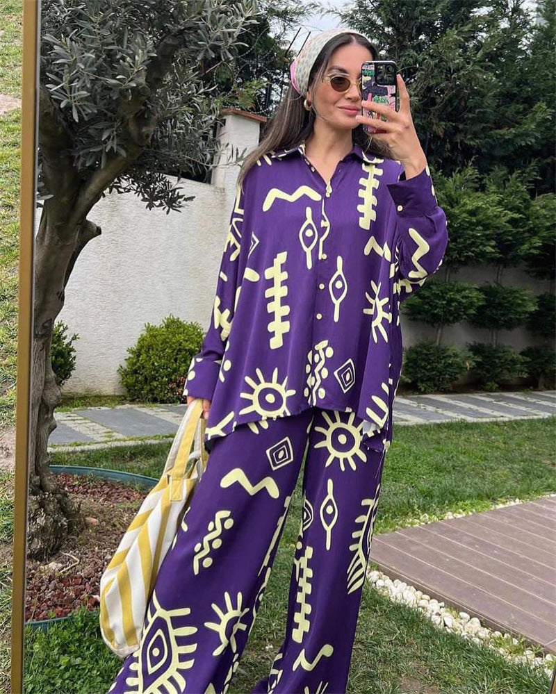 Damer lår-lång kostym pyjamas-set Mirla-Eva Jonsson
