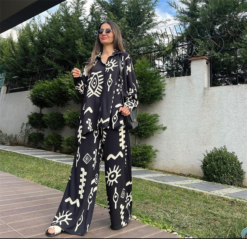 Damer lår-lång kostym pyjamas-set Mirla-Eva Jonsson