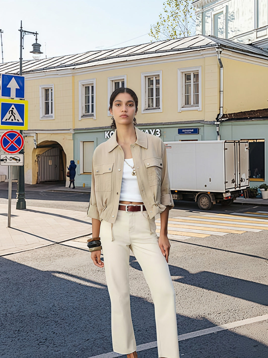 Damer lätt oversize-jacka med praktiska fickor Mirla-Eva Jonsson