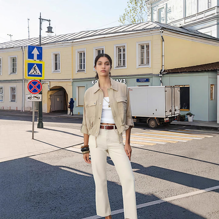 Damer lätt oversize-jacka med praktiska fickor Mirla-Eva Jonsson