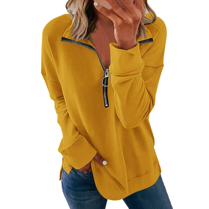 Damer ledig sweatshirt med halvdragkedja Mirla-Eva Jonsson