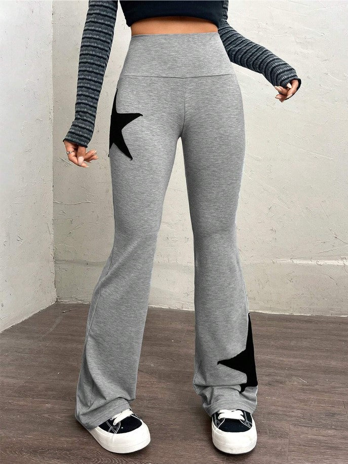 Damer lediga Bootcut-Leggings med stjärnmotiv Mirla-Eva Jonsson