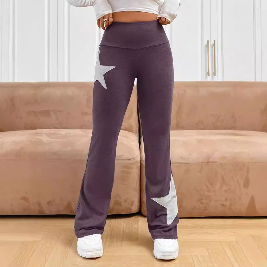 Damer lediga Bootcut-Leggings med stjärnmotiv Mirla-Eva Jonsson