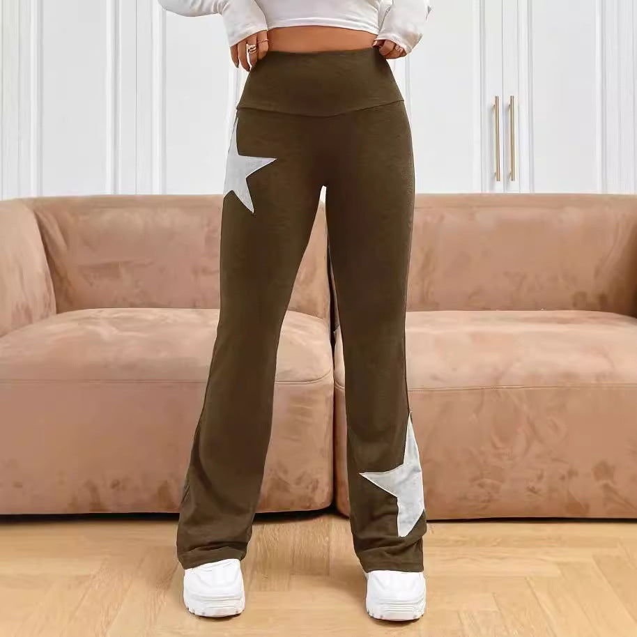Damer lediga Bootcut-Leggings med stjärnmotiv Mirla-Eva Jonsson
