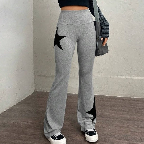 Damer lediga Bootcut-Leggings med stjärnmotiv Mirla-Eva Jonsson