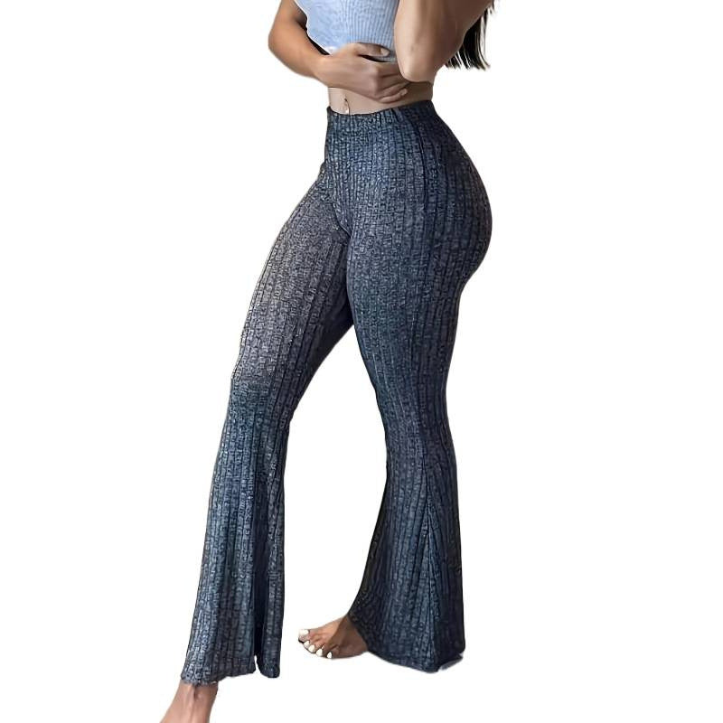 Damer leggings med hög midja och snyggt klockformat design Mirla-Eva Jonsson