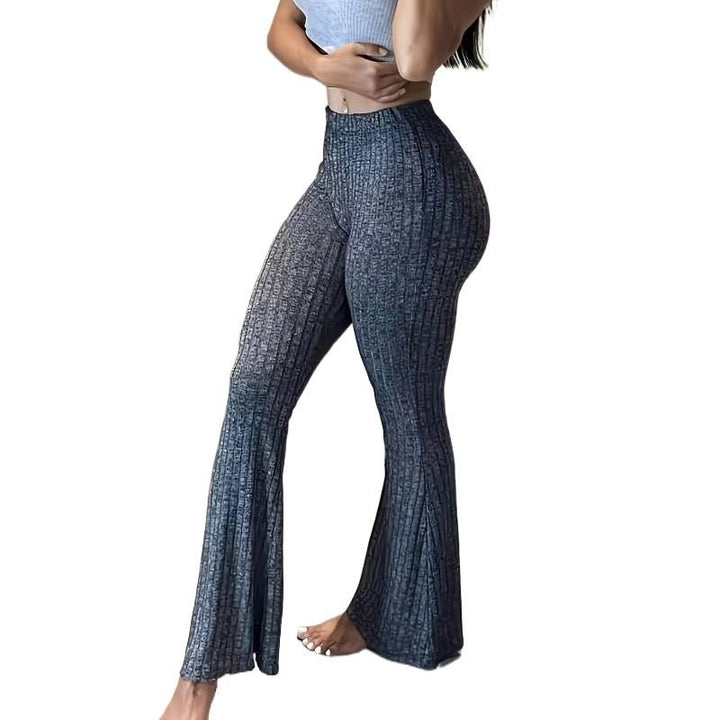 Damer leggings med hög midja och snyggt klockformat design Mirla-Eva Jonsson