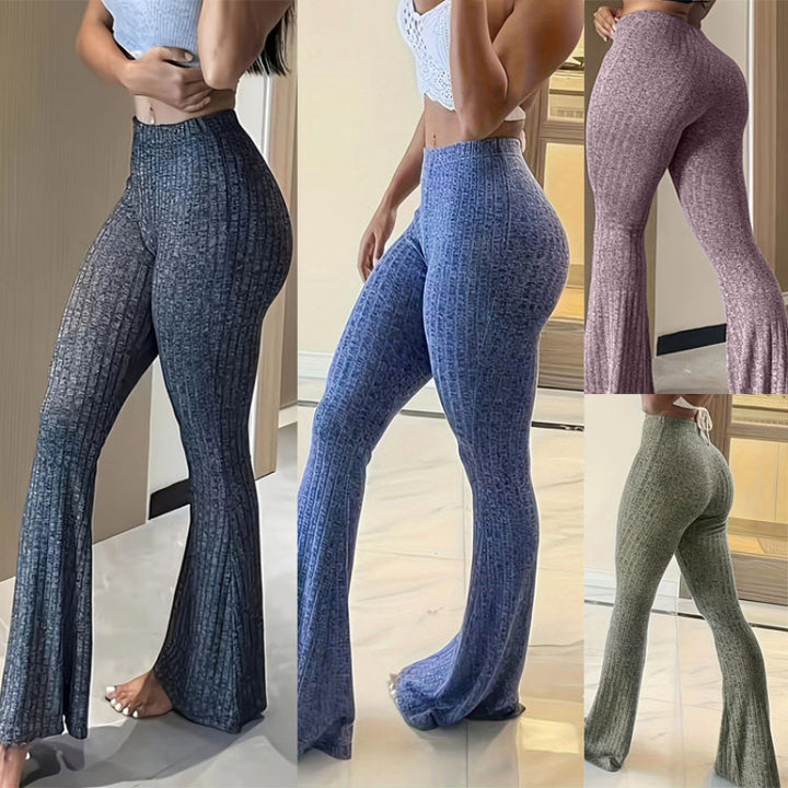 Damer leggings med hög midja och snyggt klockformat design Mirla-Eva Jonsson