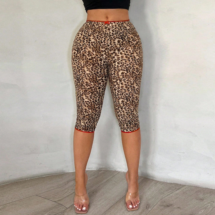 Damer leggings med modernt djurtryck och elastisk midja Mirla-Eva Jonsson