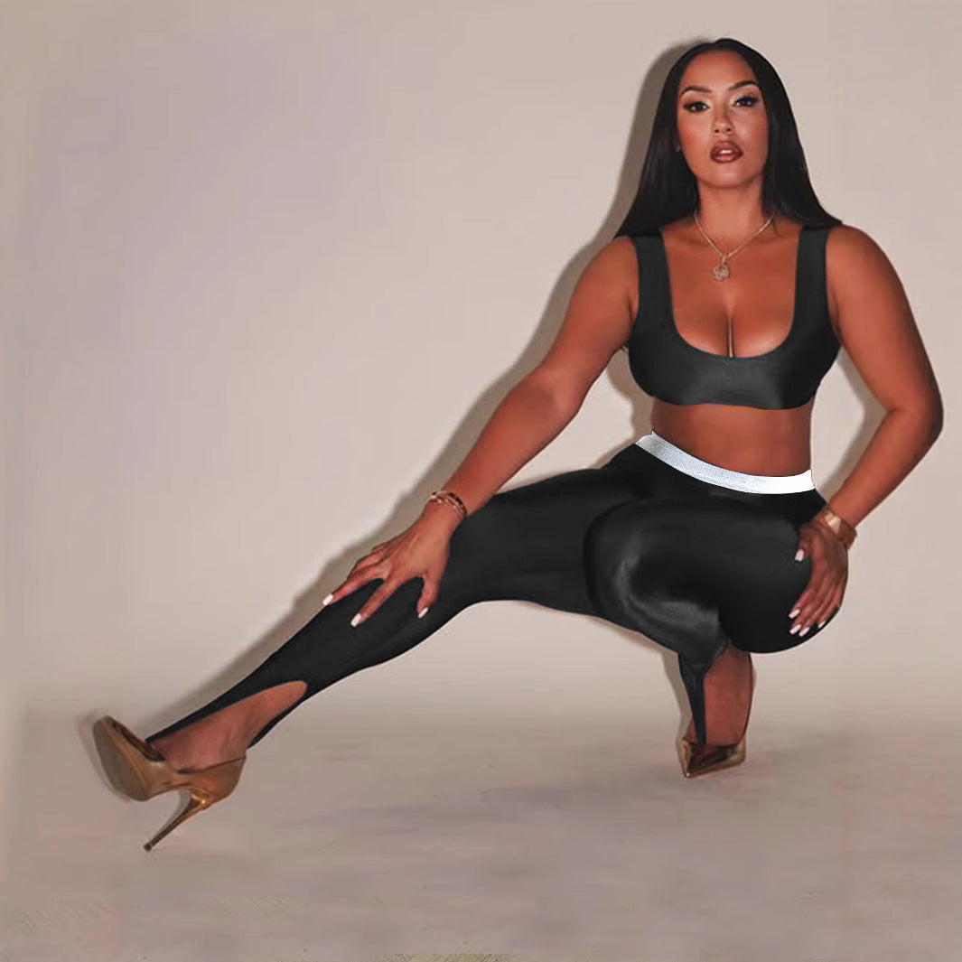 Damer leggings med stiliga cut-outs och elastisk komfortlinning Mirla-Eva Jonsson