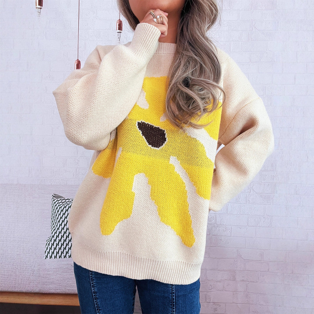 Damer lekfull cardigan med floral applikation Eva Jonsson-Eva Jonsson