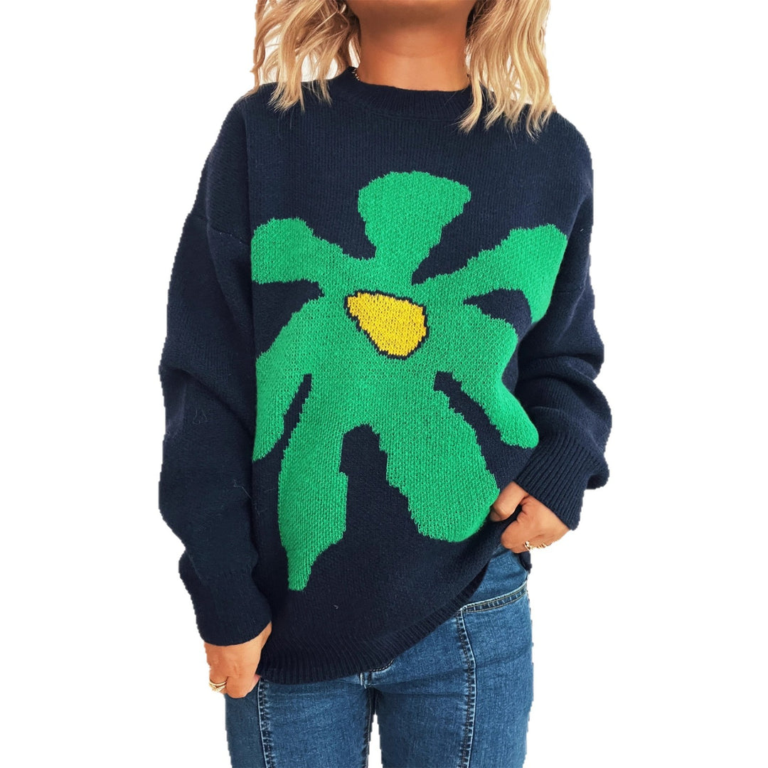 Damer lekfull cardigan med floral applikation Eva Jonsson-Eva Jonsson