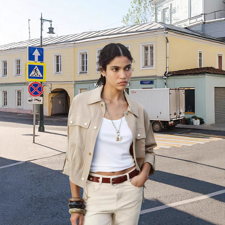 Damer lös passform Utility-jacka med fickor Mirla-Eva Jonsson