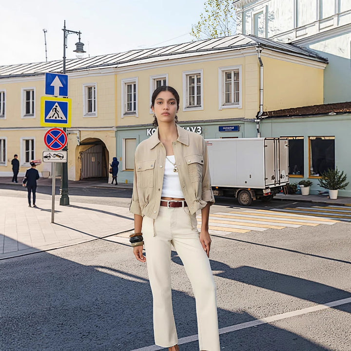 Damer lös passform Utility-jacka med fickor Mirla-Eva Jonsson