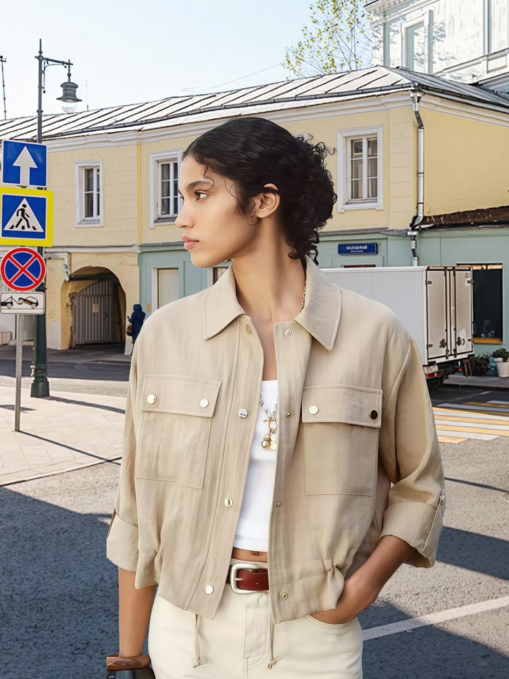 Damer lös passform Utility-jacka med fickor Mirla-Eva Jonsson