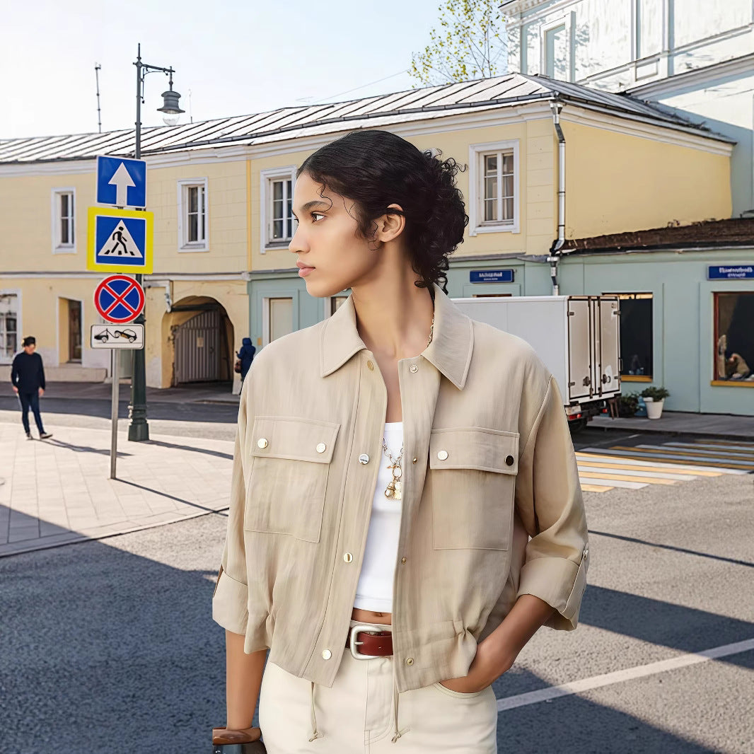 Damer lös passform Utility-jacka med fickor Mirla-Eva Jonsson